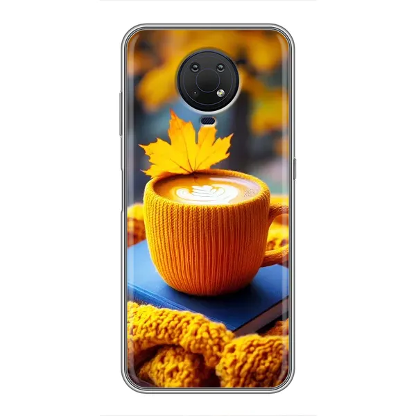Чехол с принтом «Кофе на желтом пледе» для Nokia G10 Чехол с принтом «Кофе на желтом пледе» для Nokia G10