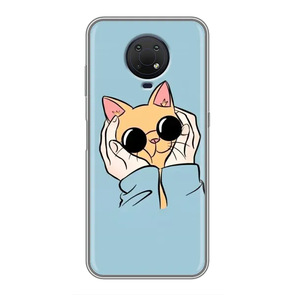 Чохол з принтом «Котик в окулярах» для Nokia G10 Чохол з принтом «Котик в окулярах» для Nokia G10