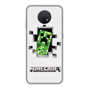 Чехол Майнкрафт на Nokia G10 (AlphaPrint) Minecraft (крипер Майнкрафт)