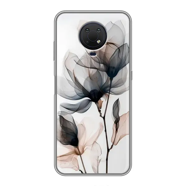 Чохол з принтом «Квіти на білому» для Nokia G10