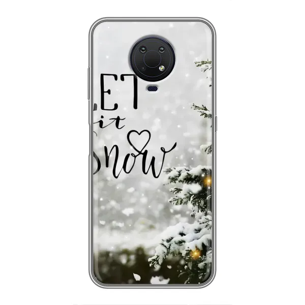 Чехол с принтом «Let it snow» для Nokia G10