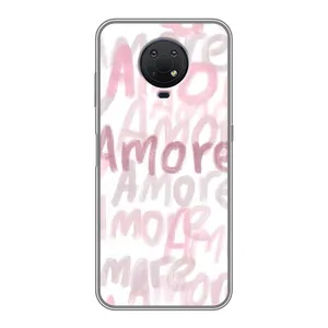 Чохол з розовим принтом для Nokia G10 (Аморе любов)