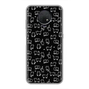 Чохол з принтом для Nokia G10 (AlphaPrint) Модні коти (Маленькі котики)