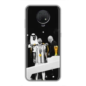 Чохли для Nokia G10 (Leo чемпіон) (AlphaPrint) (Мессі коронований)