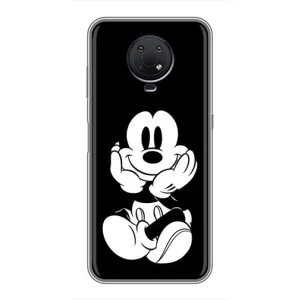 Эксклюзивный чехол для Nokia G10 (AlphaPrint - Мультяшные) (Микки на черном)