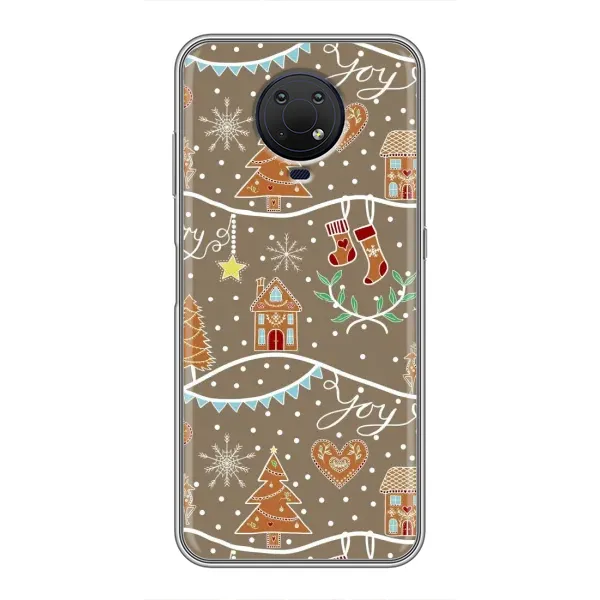 Чехол с принтом «Новогодние пряники» для Nokia G10
