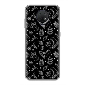 Новогодние, Праздничные Чехлы для Nokia G10 - 2024 год (Новогодний фон)