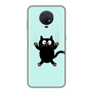 Чохол з принтом для Nokia G10 (AlphaPrint) Модні коти (Падаючий кіт)