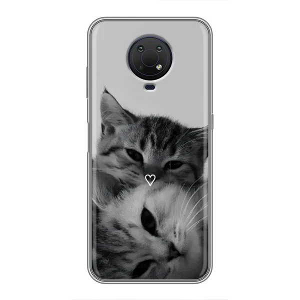 Чохол з принтом «Пара котів» для Nokia G10