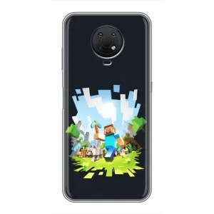 Чехол Майнкрафт на Nokia G10 (AlphaPrint) Minecraft (персонажи Minecraft)