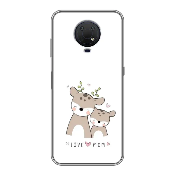 Чохол з принтом «Оленята мама і малюк» для Nokia G10