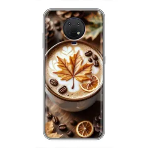 Чехол с уникальным дизайном «Осень с кофе» для Nokia G10 (Пряный кофе)