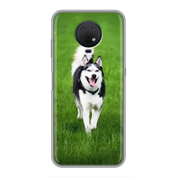 Чехол с принтом «Радостный Хаски» для Nokia G10