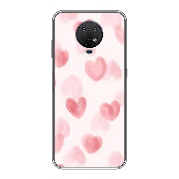 Чохол з принтом «Рожеві сердечки» для Nokia G10