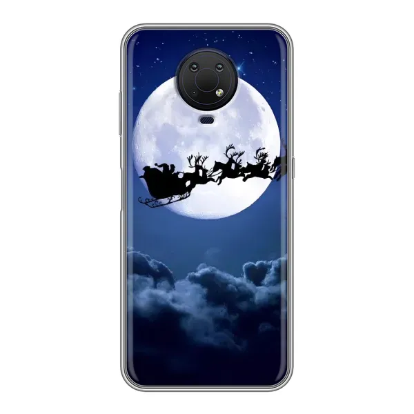 Чехол с принтом «Санта - луна» для Nokia G10 Чехол с принтом «Санта - луна» для Nokia G10