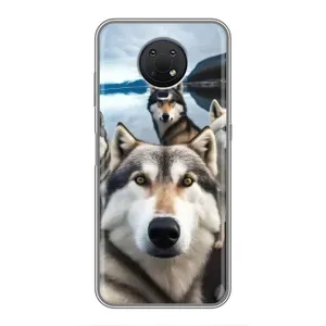 Чохол з Хаскі Nokia G10 - (AlphaPrint) (Селфі Хаскі)