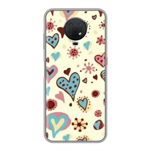 Чехол с принтом «Сердечки» для Nokia G10