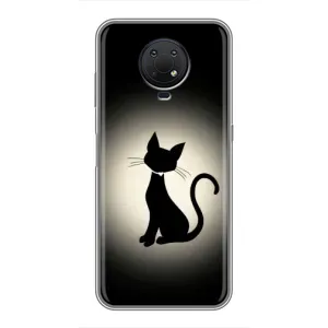 Чохол з принтом для Nokia G10 (AlphaPrint) Модні коти (Силует котика)