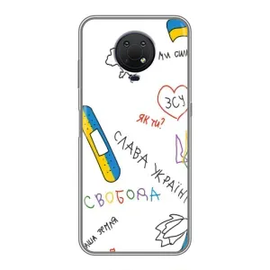 Чохол з принтом «Стикер» для Nokia G10