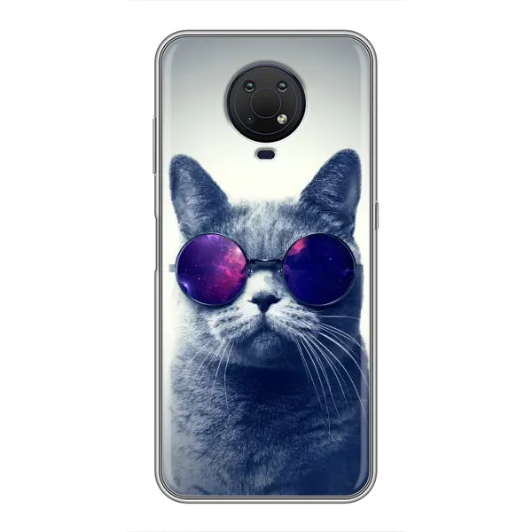Чохол з принтом «Стильний кіт» для Nokia G10 Чохол з принтом «Стильний кіт» для Nokia G10