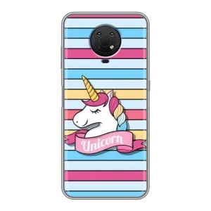 Чехол для Нокиа G10 - (Единорожки - Новинки) (AlphaPrint) (Unicorn)