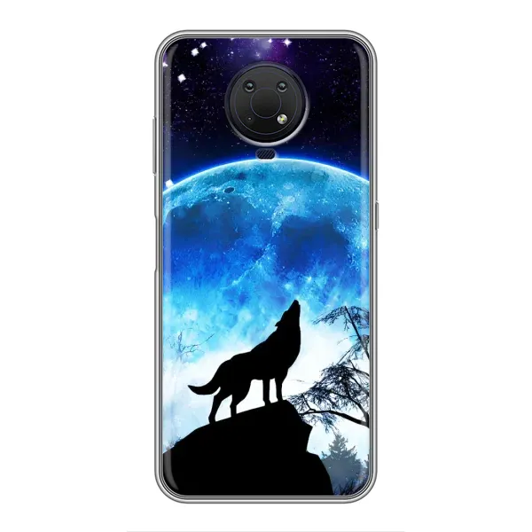Чехол с принтом «Волк на луну» для Nokia G10 Чехол с принтом «Волк на луну» для Nokia G10