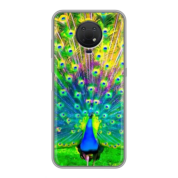 Чехол с принтом «Яркий Павлин» для Nokia G10