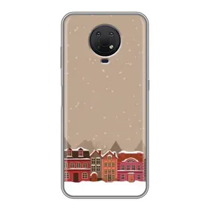 Новогодние, Праздничные Чехлы для Nokia G10 - 2024 год (Зимний город)