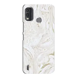 Мраморный чехол на Nokia G11 Plus (VPrint) (Белый мрамор)