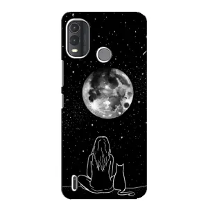 Чохол з малюнком кіт на Nokia G11 Plus (Дівчина з котом)