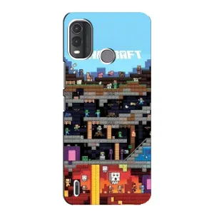Чехол Майнкрафт на Nokia G11 Plus (AlphaPrint) Minecraft (фон Minecraft)