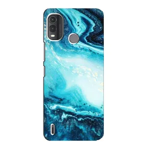 Мраморный чехол на Nokia G11 Plus (VPrint) (Голубой мрамор)