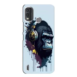 Чехол с Обезьянами Nokia G11 Plus - (AlphaPrint) (Горилла в наушниках)