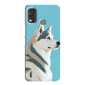 Чехол с Хаски для Nokia G11 Plus - (AlphaPrint) (Хаски арт)
