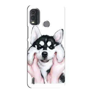 Чехол с Хаски для Nokia G11 Plus - (AlphaPrint) (Хаски улыбака)