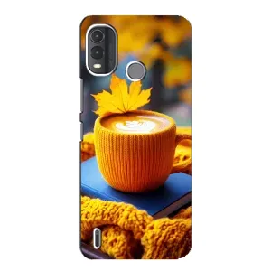 Чохол з принтом «Кава на жовтому пледі» для Nokia G11 Plus