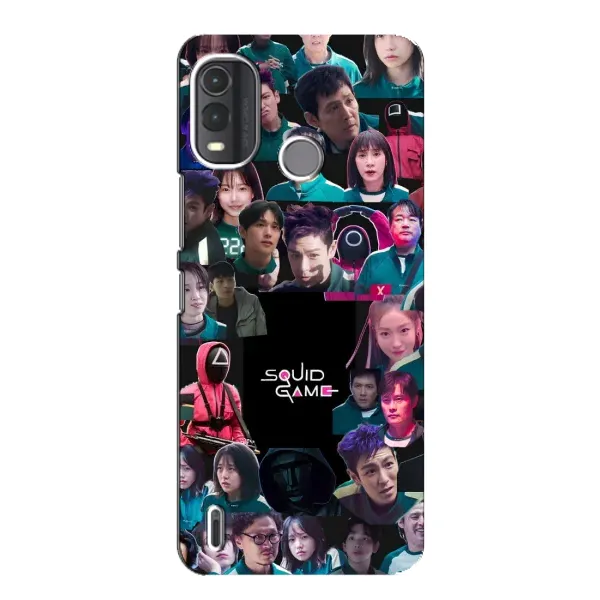 Чохол з принтом «Колаж Гра кальмара» для Nokia G11 Plus
