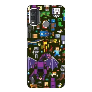 Чехол Майнкрафт на Nokia G11 Plus (AlphaPrint) Minecraft (Коллаж Майнкрафт)