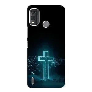 Чехол для Nokia G11 Plus (AlphaPrint) - (Христианские) (Крест и город)