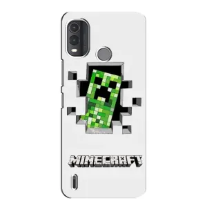 Чехол Майнкрафт на Nokia G11 Plus (AlphaPrint) Minecraft (крипер Майнкрафт)