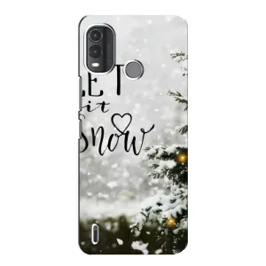 Новогодние, Праздничные Чехлы для Nokia G11 Plus - 2024 год (Let it snow)