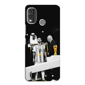 Чехлы для Nokia G11 Plus (Leo чемпион) (AlphaPrint) (Месси в накидке)