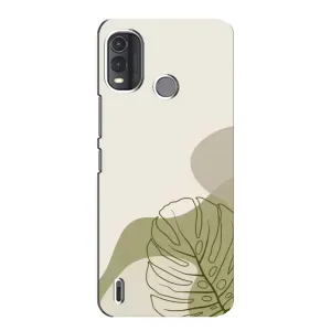 Силиконовый чехол с принтом в цветах на Nokia G11 Plus (Зеленая монстера дизайн)