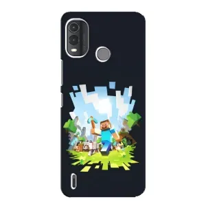 Чехол Майнкрафт на Nokia G11 Plus (AlphaPrint) Minecraft (персонажи Minecraft)