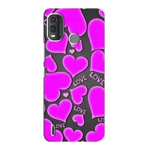 Чехлы для любимой на Нокиа G11 Плюс (VPrint) (Pink hearts)