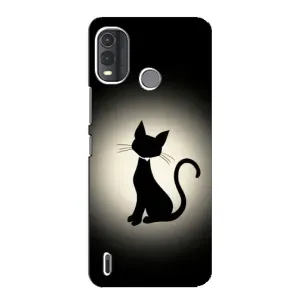 Чехол с принтом для Nokia G11 Plus (AlphaPrint) Модные коты (Силуэт котика)