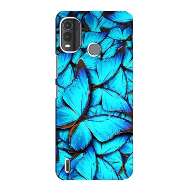 Чехол с принтом «Синие бабочки» для Nokia G11 Plus