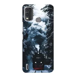 Новогодние, Праздничные Чехлы для Nokia G11 Plus - 2024 год (Зимний поезд)