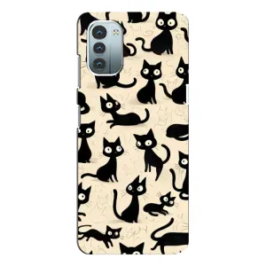 Чохол з малюнком кіт на Nokia G11 (Чорні коти)