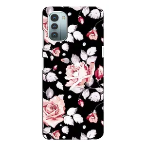Чохли з квітами для Nokia G11 (VPrint) (Квіти на чорному)